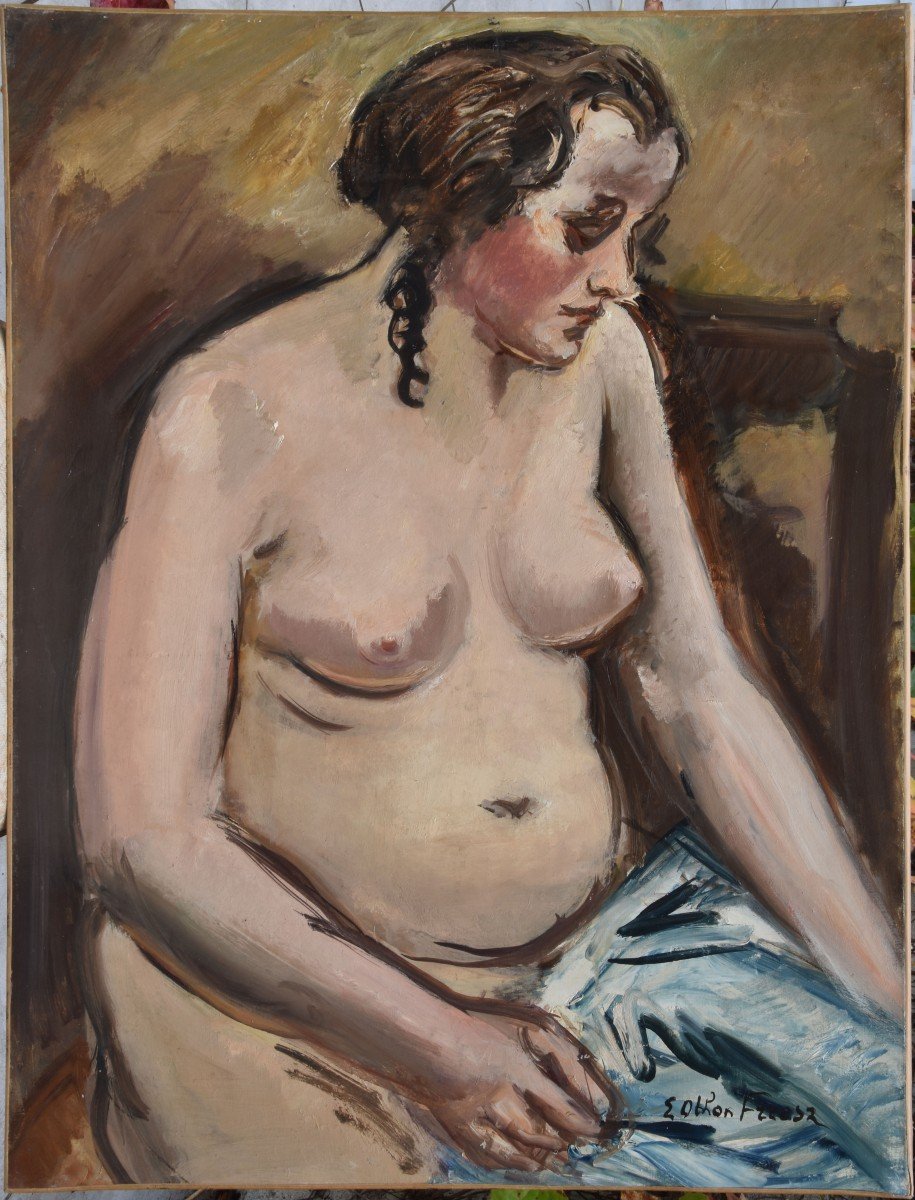 Emile Othon Friesz "seated Nude" Oil On Canvas 73x60